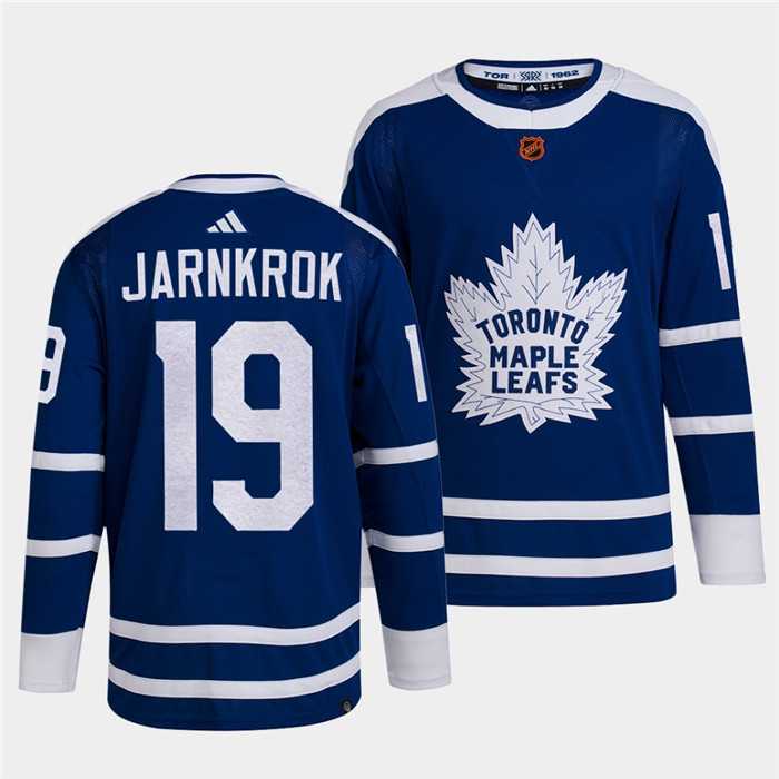 Mens Toronto Maple Leafs Black #19 Calle Jarnkrok Blue 2022 Reverse Retro Stitched Jersey Dzhi->toronto maple leafs->NHL Jersey